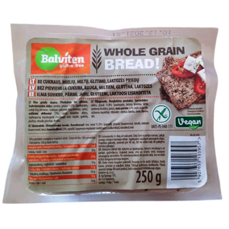 PAINE "DOAR SEMINTE", FARA GLUTEN, BALVITEN, 250g