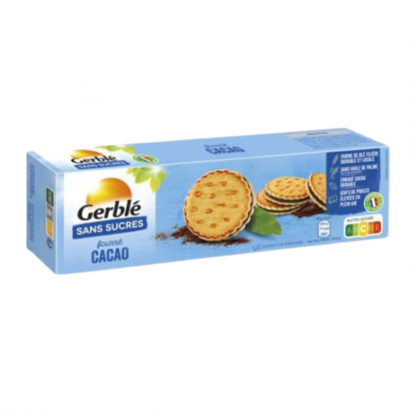 Gerblé Glucoregul Biscuiți Sandviș Crocanți Ciocolată Fără Zahăr 185g