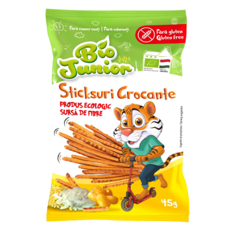 STICKSURI CROCANTE, FĂRĂ GLUTEN, BIO JUNIOR, 45g