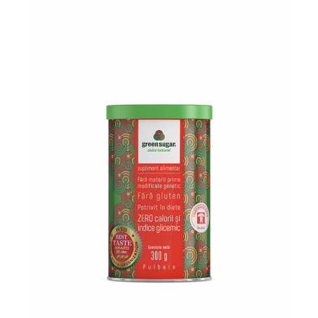 INDULCITOR, PULBERE, GREEN SUGAR, 300 GR