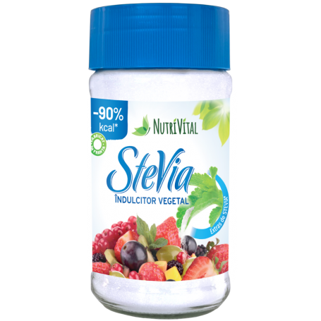 ÎNDULCITOR VEGETAL, STEVIA, NUTRIVITAL, 45g