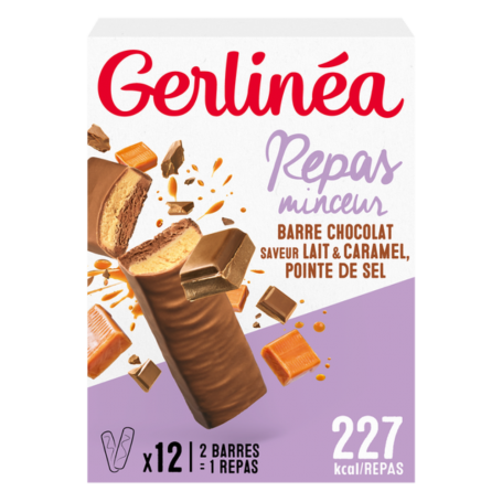 GERLINÉA BATOANE ÎNLOCUITOARE DE MASĂ - AROMĂ CARAMEL SĂRAT 372g (12x31g)