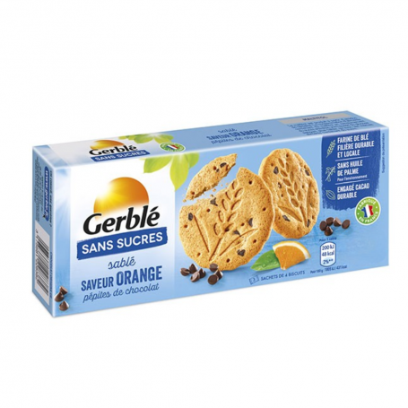 Gerblé Glucoregul Biscuiți Portocale și Ciocolată Fără Zahăr 132g