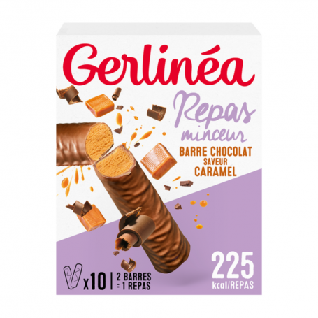 GERLINÉA BATOANE ÎNLOCUITOARE DE MASĂ - AROMĂ CARAMEL 310g (10x31g)