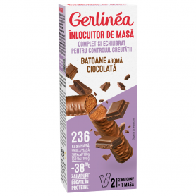 GERLINÉA MINIPACK BATOANE ÎNLOCUITOARE DE MASĂ - AROMĂ CIOCOLATĂ 62g (2x31g)