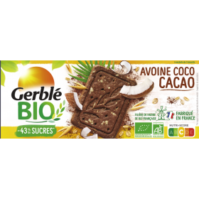 Gerblé Biscuiți Bio Crocanți cu Ovăz, Cocos și Cacao 132g