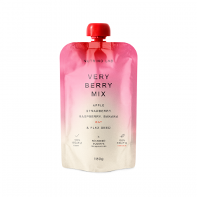 NUTRINO LAB  VERY BERRY MIX APPLE STRAWBERRY RASPBERRY BANANA OAT & FLAXSEED