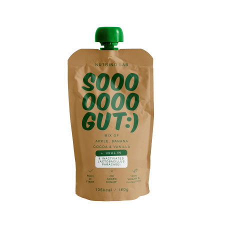 PIURE: SOOO GUT (MĂR, BANANĂ, CACAO&VANILIE), NUTRINO LAB, 180G