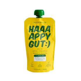 PIURE: HAPPY GUT (MĂR, ANANAS, MANGO & BANANĂ), NUTRINO LAB, 180G