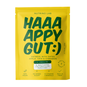 OVĂZ INSTANT: HAPPY GUT (CURMALE, MĂR, SEMINȚE DE CHIA & SCORTISOARA), NUTRINO LAB, 60G
