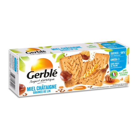Gerblé Expert Dietetic Biscuiți Omega 3 cu Castane și In 200g
