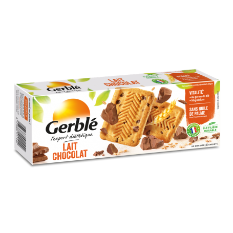Gerblé Expert Dietetic Biscuiți cu Pepite de Ciocolată cu Lapte 230g