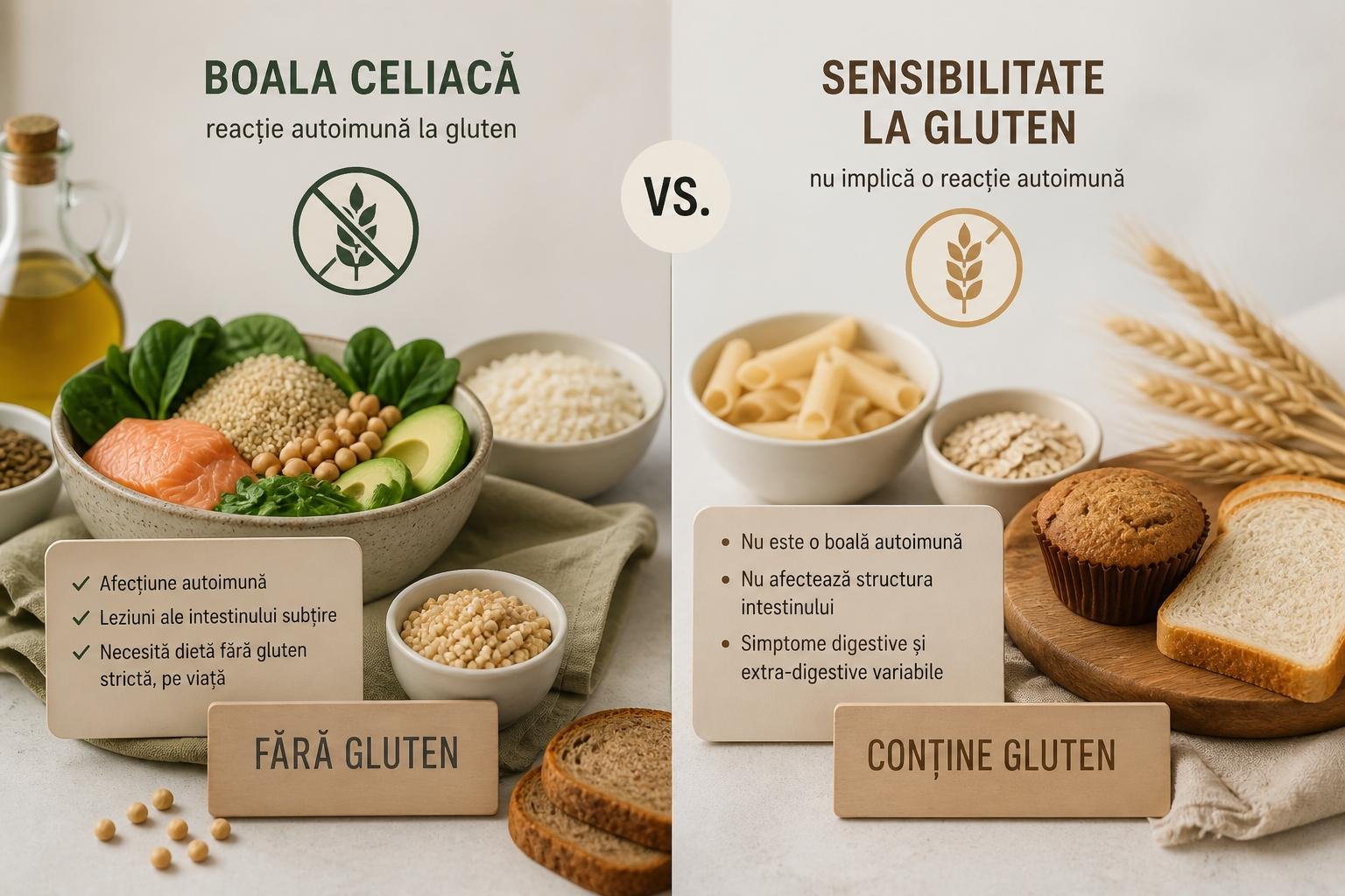  Diferența dintre boala celiacă și sensibilitatea la gluten 
