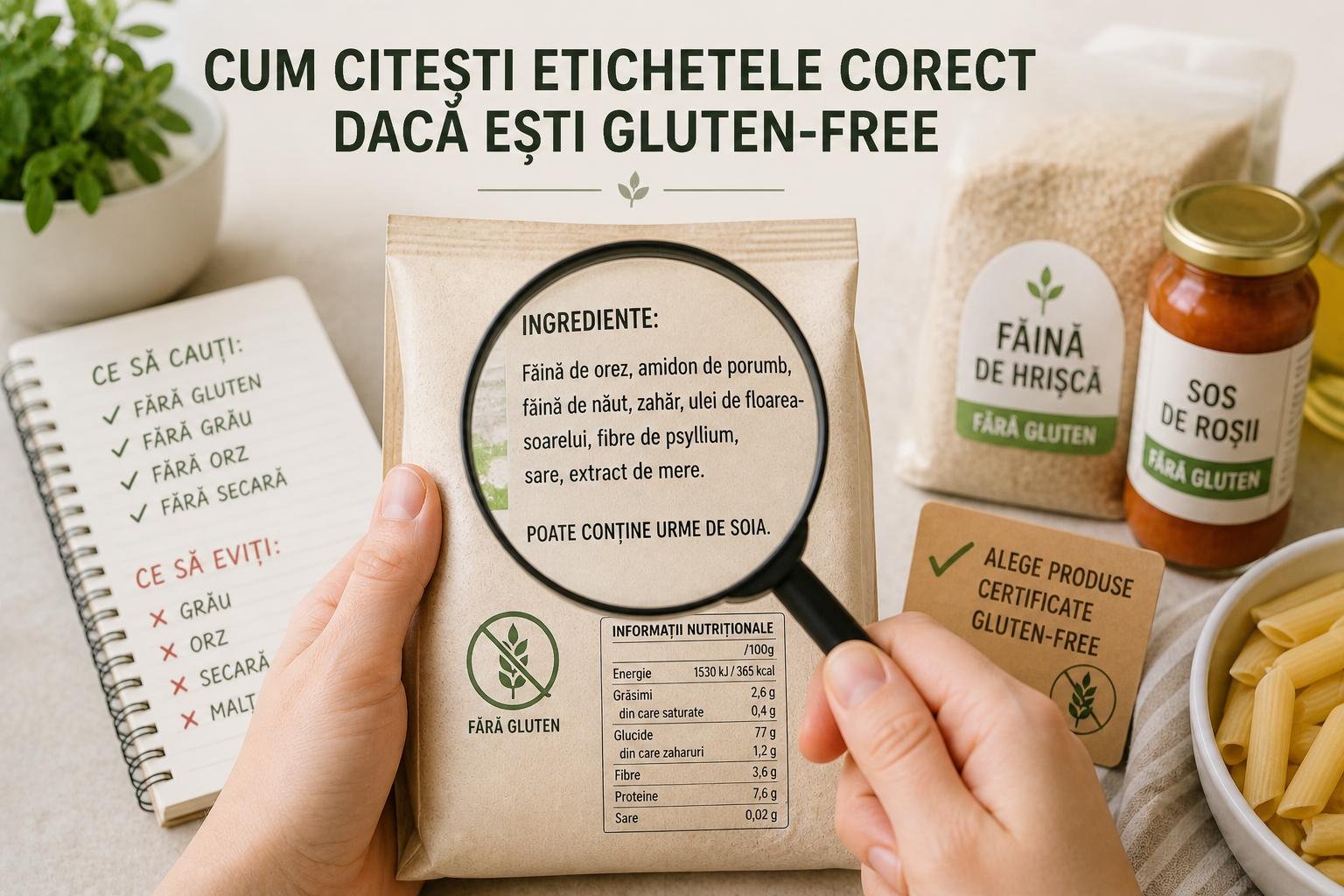  Cum citesti etichetele corect daca esti gluten-free 
  